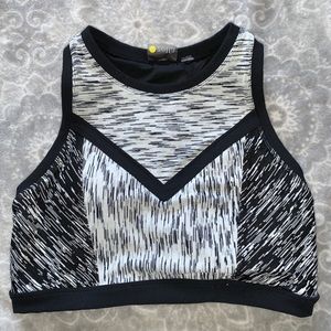 Zella Knit Crop Top Black M